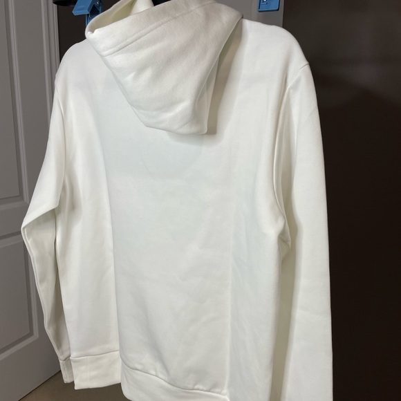 MEN’S Polo Ralph Lauren White Double Tech Fleece White Hoodie - Picture 2 of 2